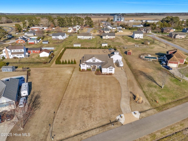 bird's eye view with a residential view