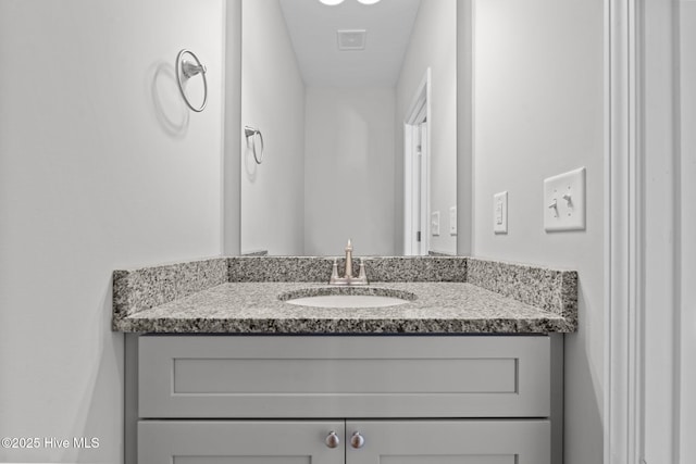 747 Warbler Pl, Vass, NC 28394 - bathroom featuring vanity and visible vents