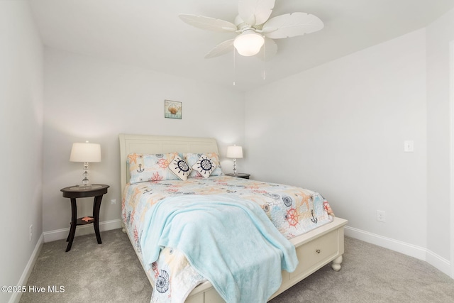 111 E Magens Ct, Cedar Point, NC 28584 - bedroom with light colored carpet and a ceiling fan
