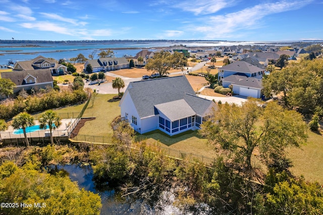 111 E Magens Ct, Cedar Point, NC 28584 - aerial view of residential area with a large body of water