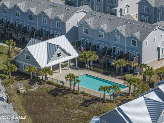 drone / aerial view featuring a residential view