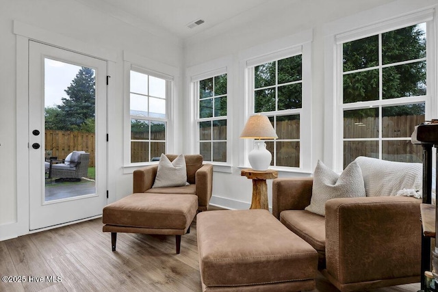 sunroom with visible vents