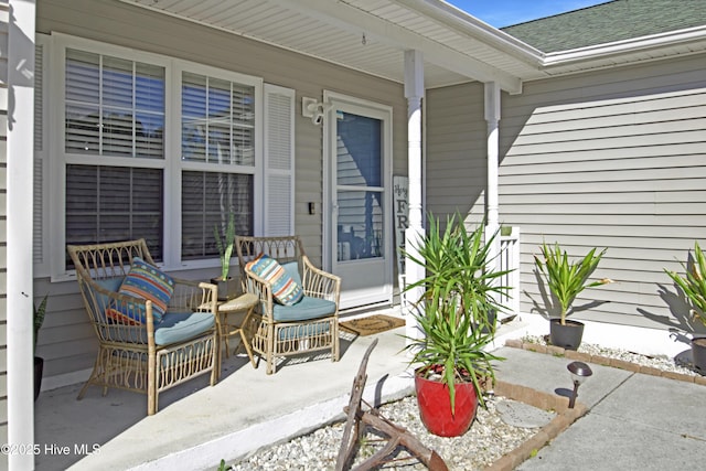 view of patio with covered porch