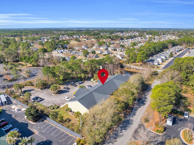 bird's eye view with a residential view