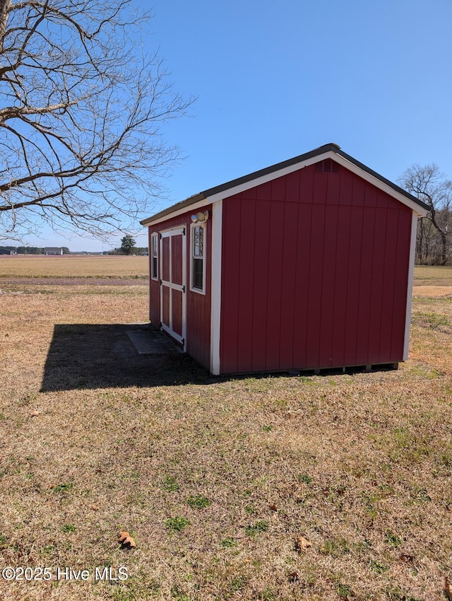 view of shed