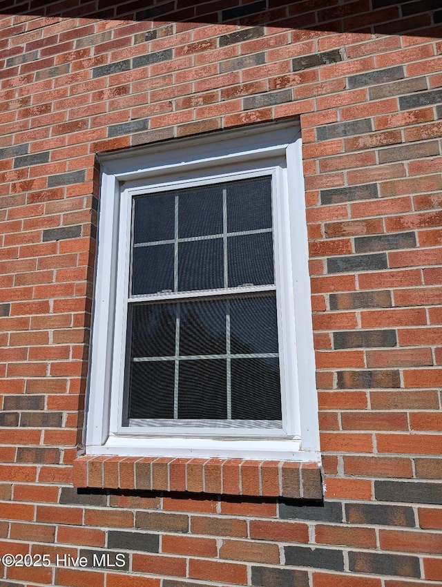 details featuring brick siding