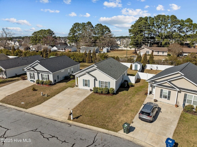 bird's eye view featuring a residential view