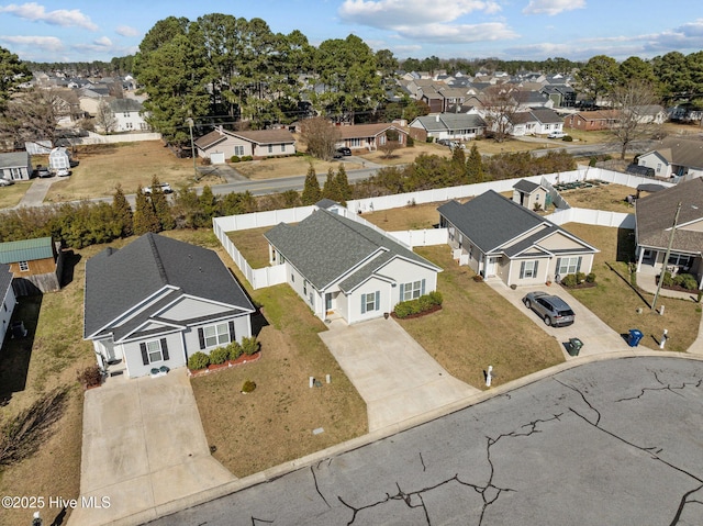 birds eye view of property featuring a residential view