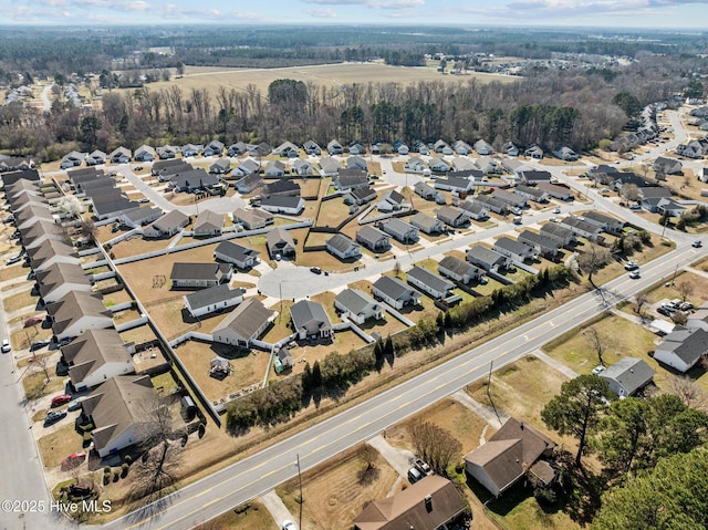 aerial view with a residential view