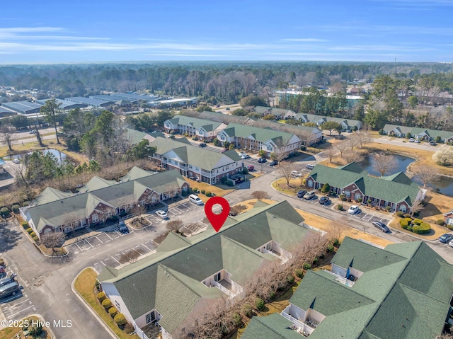 bird's eye view with a residential view