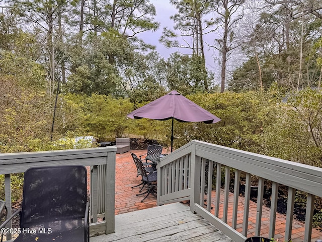 view of wooden terrace