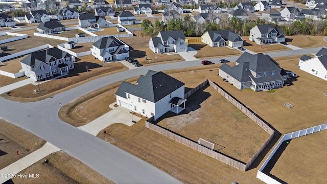 aerial view featuring a residential view