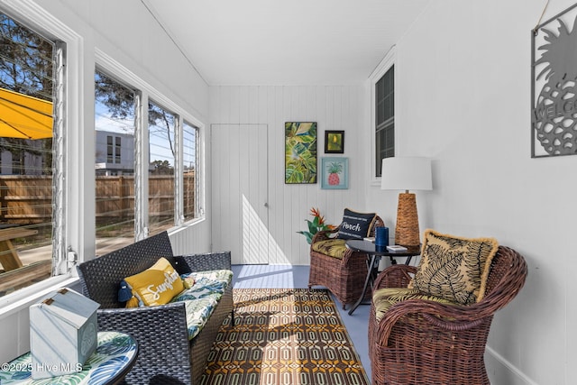 view of sunroom