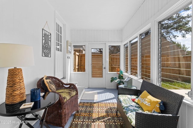 view of sunroom / solarium