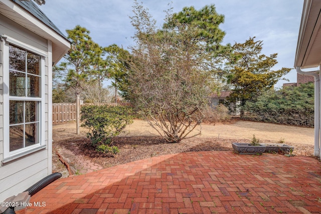 view of patio / terrace with fence