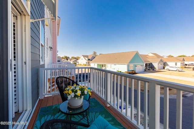 balcony with a residential view