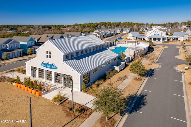 drone / aerial view with a residential view