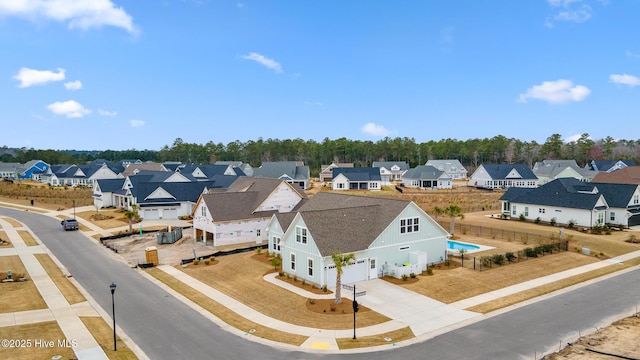 bird's eye view featuring a residential view