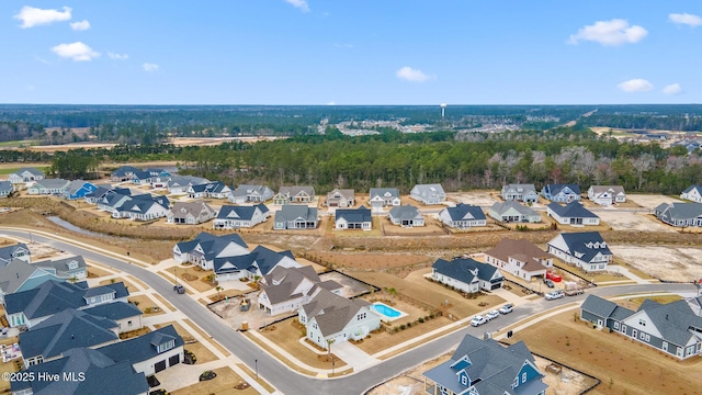 bird's eye view with a residential view