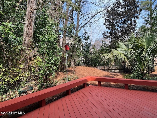 wooden terrace with fence