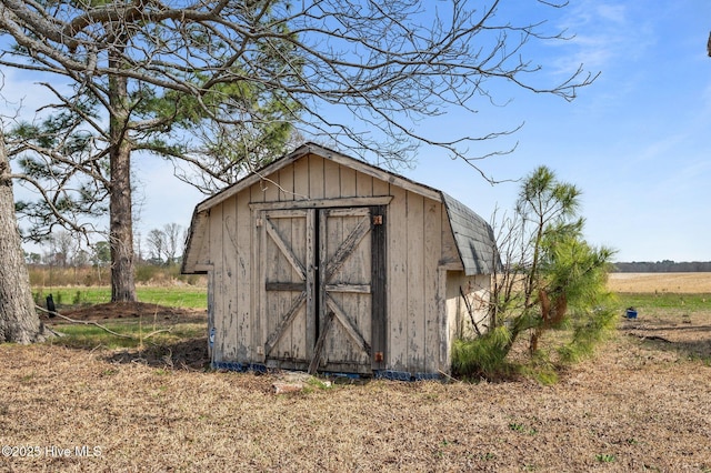 view of shed