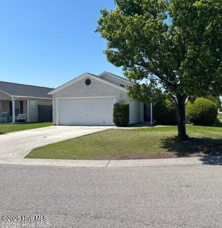 7223 Konlack Ct, Wilmington, NC 28411 - ranch-style home featuring an attached garage, driveway, and a front lawn