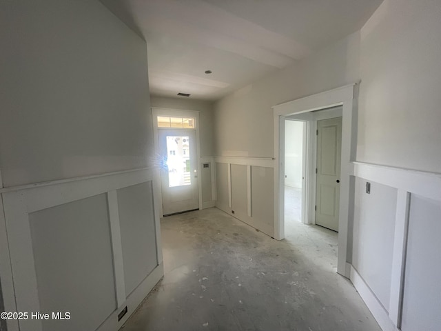 1514 Manta Ray Way, Sunset Beach, NC 28468 - corridor featuring a wainscoted wall and a decorative wall