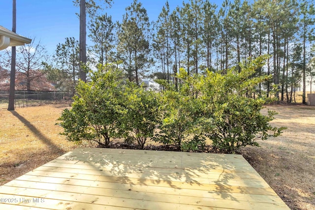 deck with fence