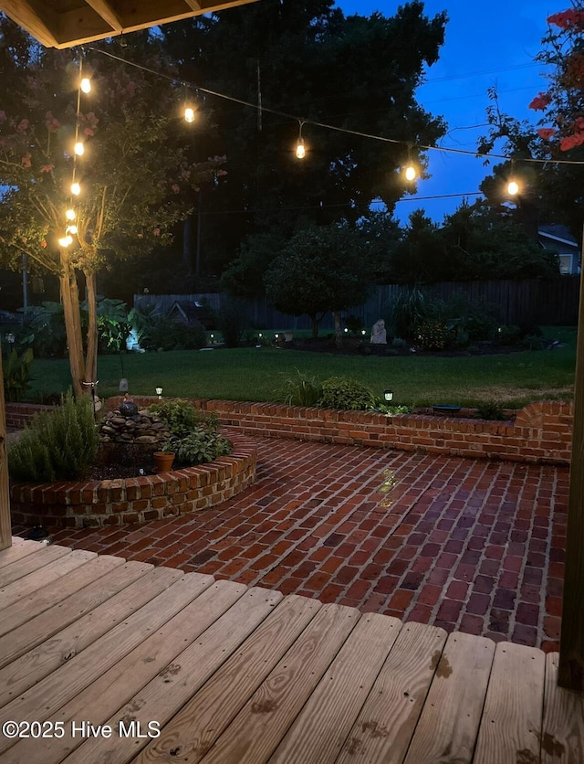 661 Main St, Swansboro, NC 28584 - wooden terrace featuring a patio area