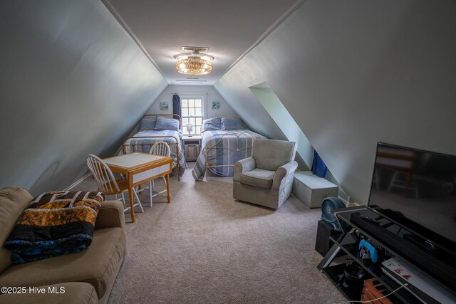 interior space featuring lofted ceiling
