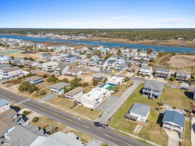 298 Ocean Blvd W # 103, Holden Beach, NC 28462 - aerial view featuring a residential view and a water view
