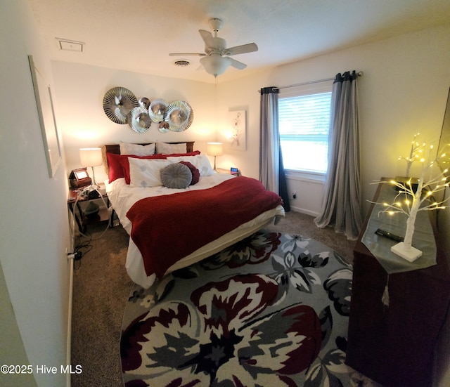 3206 Deer Path Cir, New Bern, NC 28560 - bedroom with carpet, ceiling fan, and baseboards