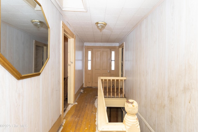 hallway featuring hardwood / wood-style floors