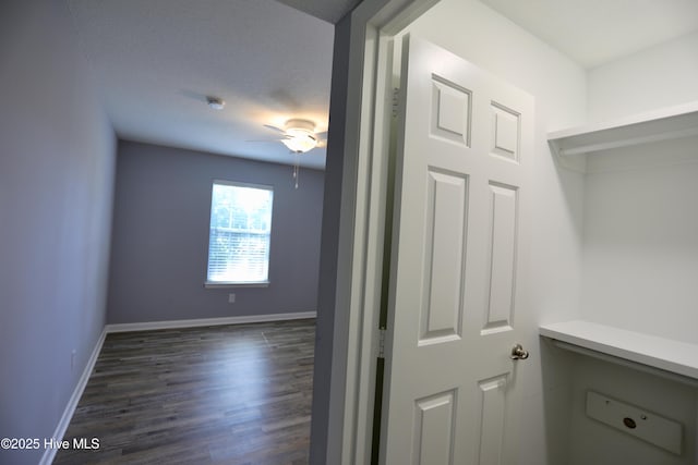 717 Chancery Ln, Aberdeen, NC 28315 - hall featuring baseboards and dark wood-style floors