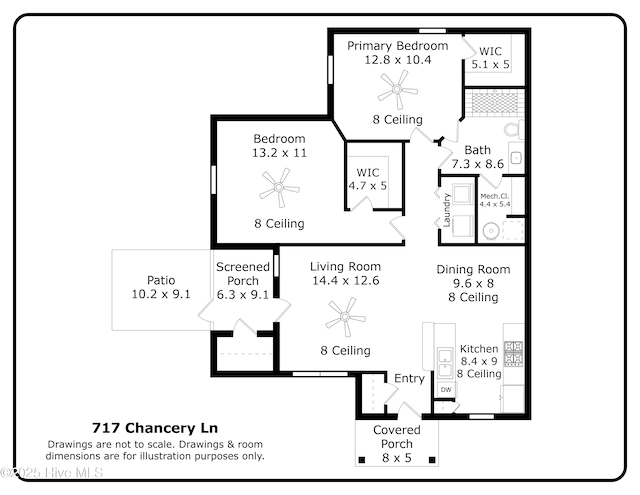 717 Chancery Ln, Aberdeen, NC 28315 - home floor plan