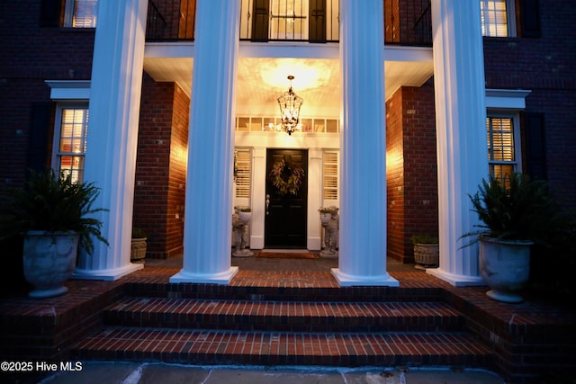 6680 Beulah Hill Church Rd, West End, NC 27376 - property entrance featuring a porch and brick siding