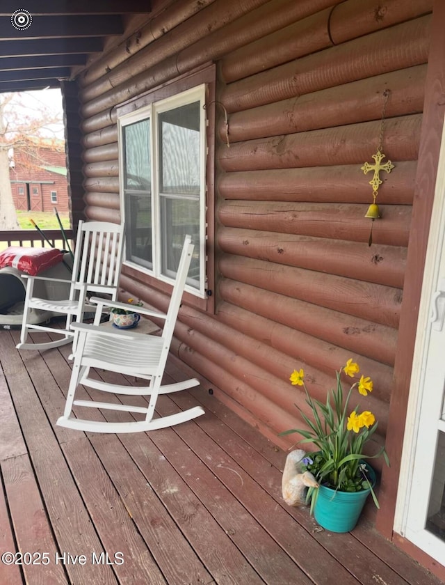 view of wooden deck