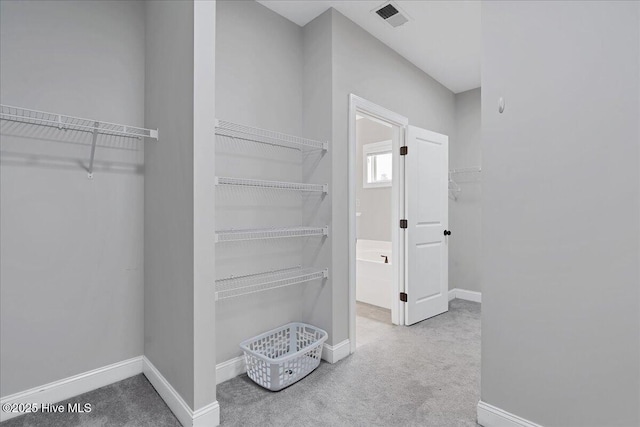 closet featuring visible vents