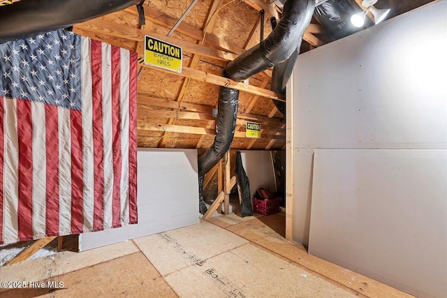 view of attic