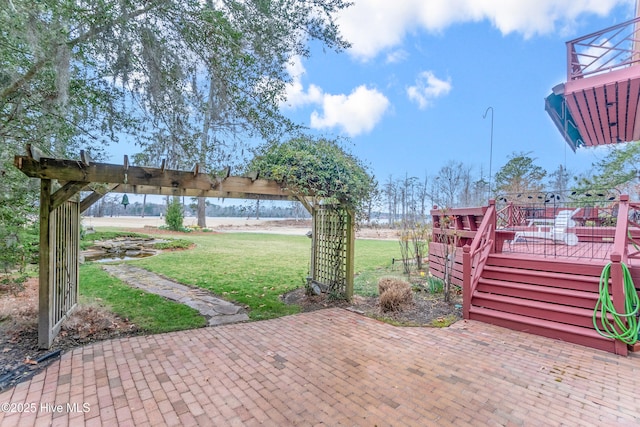 view of patio / terrace with a deck