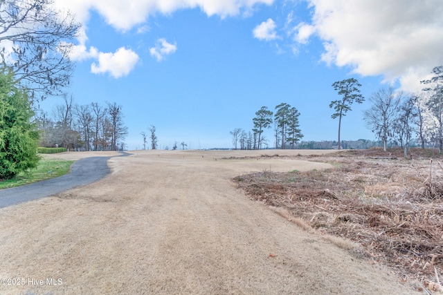 view of street with a rural view