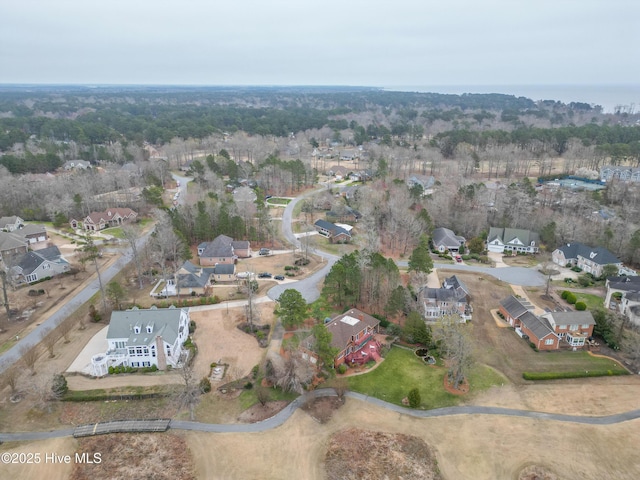aerial view with a residential view