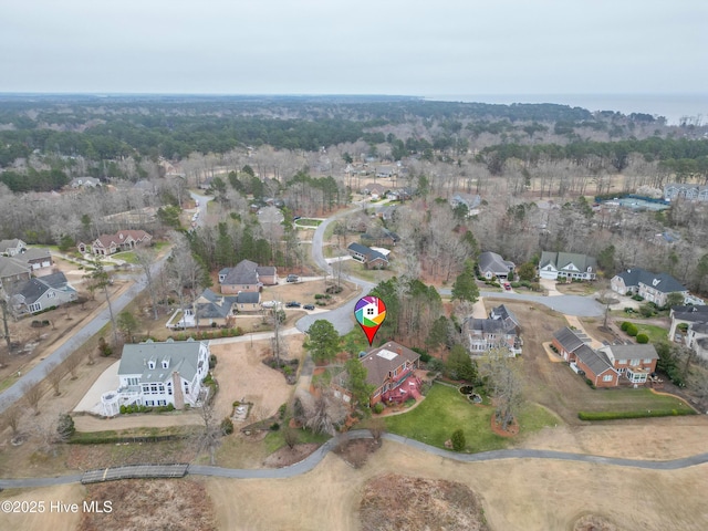 aerial view featuring a residential view