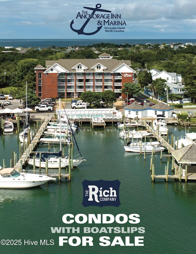 180 Irvin Garrish Hwy Unit 308, Ocracoke, NC 27960 - property view of water with a dock