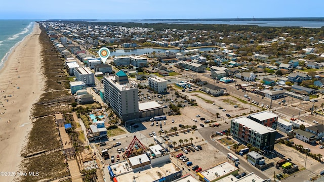 208 Carolina Beach Ave S # 300, Carolina Beach, NC 28428 - drone / aerial view of waterfront with a beach