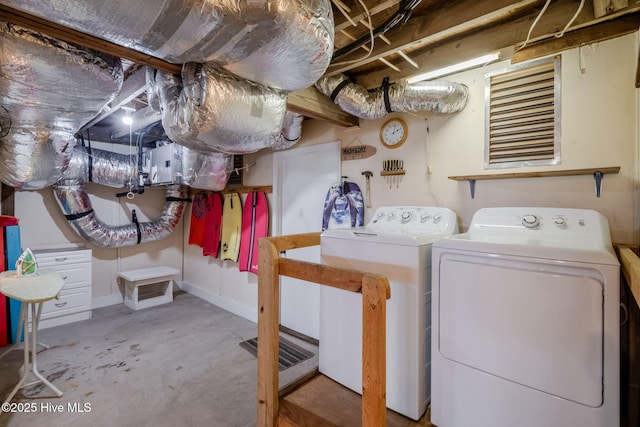 107 Carolina Beach Ave S, Carolina Beach, NC 28428 - clothes washing area with washer and dryer and laundry area