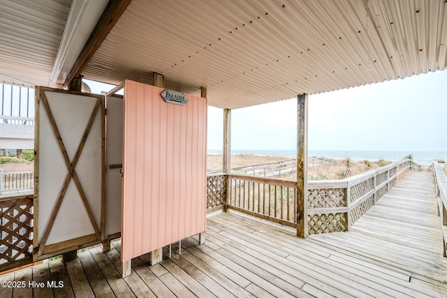107 Carolina Beach Ave S, Carolina Beach, NC 28428 - wooden deck with a water view