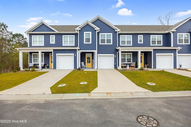 3659 Roseblossom Dr, Leland, NC 28451 - view of front of home featuring a porch, driveway, and a front yard