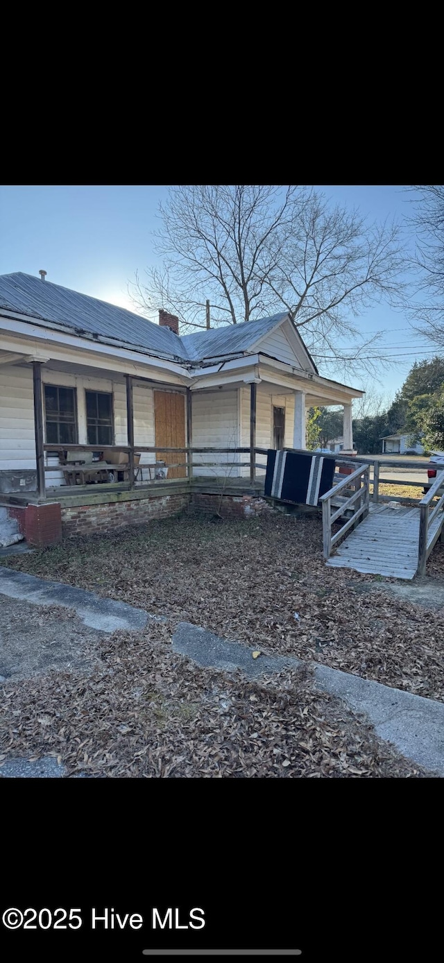 901 Daughtridge St, Rocky Mount, NC 27801 - view of front of property with a porch and a chimney
