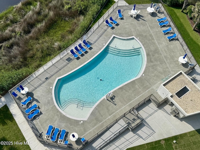 1080 Saint Joseph St Apt P1, Carolina Beach, NC 28428 - drone / aerial view of a pool